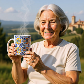 💙 Schöne blaue Azulejos IV Kleine Kachel  Kaffeetasse