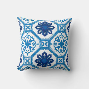 💙 Schöne blaue Azulejos, XL Kachelgröße Kissen
