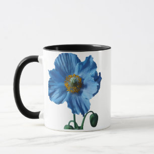 Schöne Blaue Blume Botanisches Florales Design Tasse