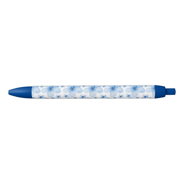 Schöne blaue Blume Nahtloses Muster Kugelschreiber (Vorderseite)