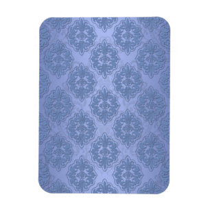 Schöne blaue Damast Magnet