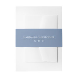 Schöne blaue Hochzeit Einladungsbanderole