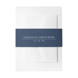 Schöne blaue Hochzeit Einladungsbanderole