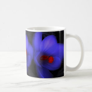 Schöne blaue Lila Crocus Blooms Kaffeetasse