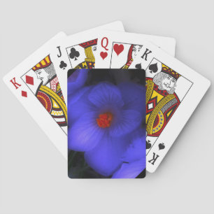 Schöne blaue Lila Crocus Blooms Spielkarten
