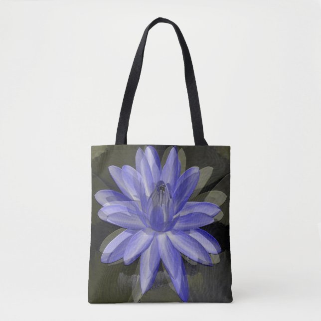 Schöne blaue Lilie.... Tasche (Vorderseite)