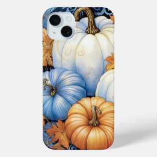 SCHÖNE BLAUE ORANGE WEISSE HERBST PUMPKINS Case-Mate iPhone HÜLLE