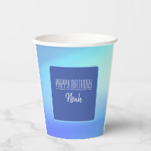 Schöne blaue Papiertasse