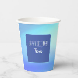 Schöne blaue Papiertasse Pappbecher