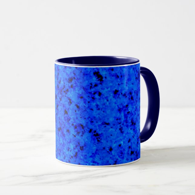 Schöne Blaue Stein Gestaltung, Tasse (VorderseiteRechts)