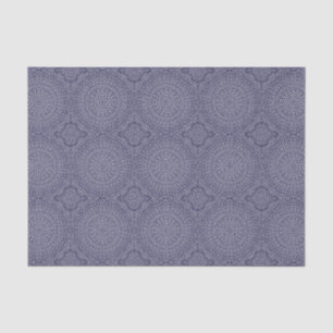 Schöne blaue u. weiße verwickelte Mandala Talavera Seidenpapier
