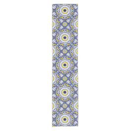 😍 Schöne blaue und gelbe Azulejos, Kurzer Tischläufer