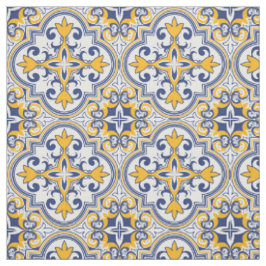 💙 💛 Schöne blaue und gelbe Azulejos  Stoff