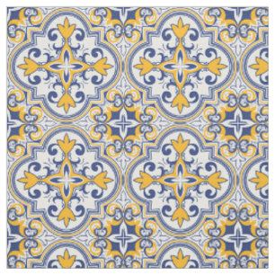 💙 💛 Schöne blaue und gelbe Azulejos  Stoff