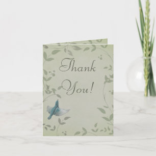 Schöne blaue Vogel-Hochzeit danken Ihnen zu Dankeskarte