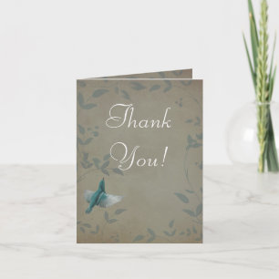 Schöne Blaue Vogel Hochzeit Danksagungskarte Dankeskarte