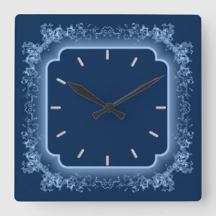 Schöne blaue Wanduhr