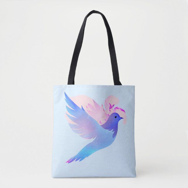Schöne blaue Wasserfarbentobe Tasche (Vorderseite)