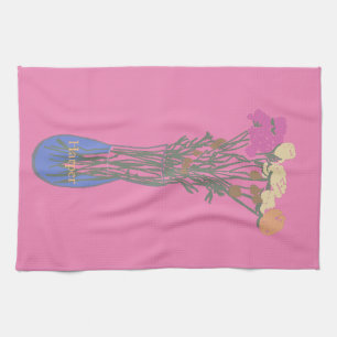 Schöne Blooms Original Blume Illustration Geschirrtuch