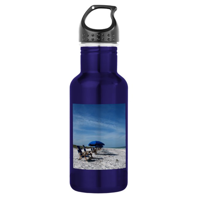 Schöne Blue Beach Flasche Edelstahlflasche (Vorderseite)