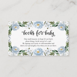 Schöne Blue Floral Baby Duschbücher für Baby Begleitkarte