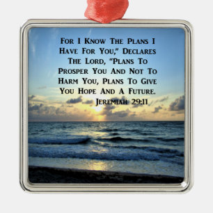 SCHÖNE BLUE SKIES JEREMIAH 29:11 FOTO ORNAMENT AUS METALL