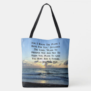 SCHÖNE BLUE SKIES JEREMIAH 29:11 FOTO TASCHE