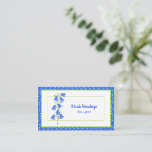 Schöne Bluebells & Blue Crocuses Business Card Telefonnummerkarte