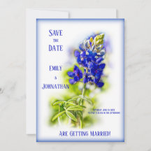 Schöne Bluebonnet-Blüte, modern, Save the Date