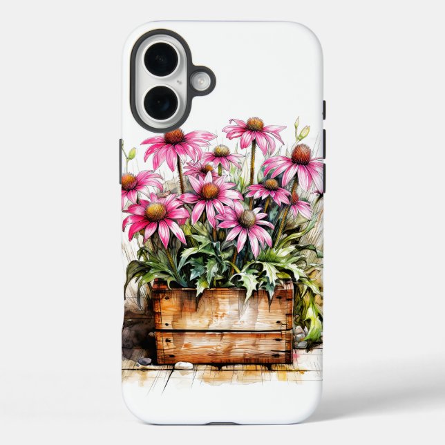 Schöne blühende Aster-Blume iPhone 16 Plus Hülle (Rückseite)