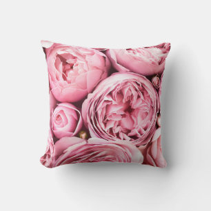 Schöne blühende rosa Blume Kissen