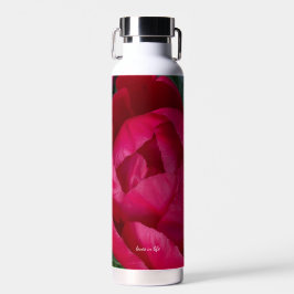 Schöne blühende Rote Peony Trinkflasche