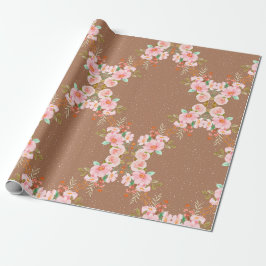 Schöne Blume-Anordnung in Braun Geschenkpapier