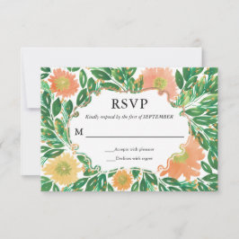 Schöne Blume Aquarellmalerei RSVP-Karte Einladung