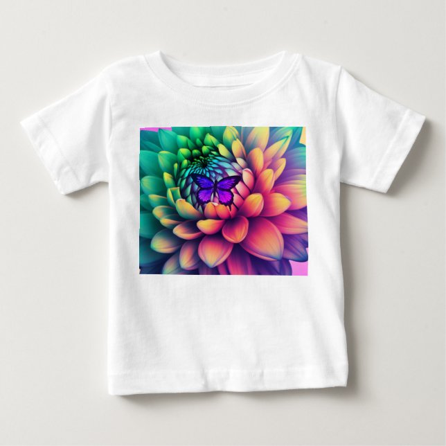 Schöne Blume Baby T-shirt (Vorderseite)