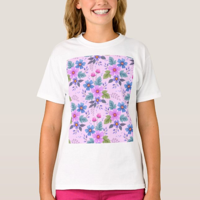 Schöne Blume Blumenmuster-36841 T-Shirt (Vorderseite)