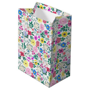 Schöne Blume Botanische Aquarellmalerei Mittlere Geschenktüte