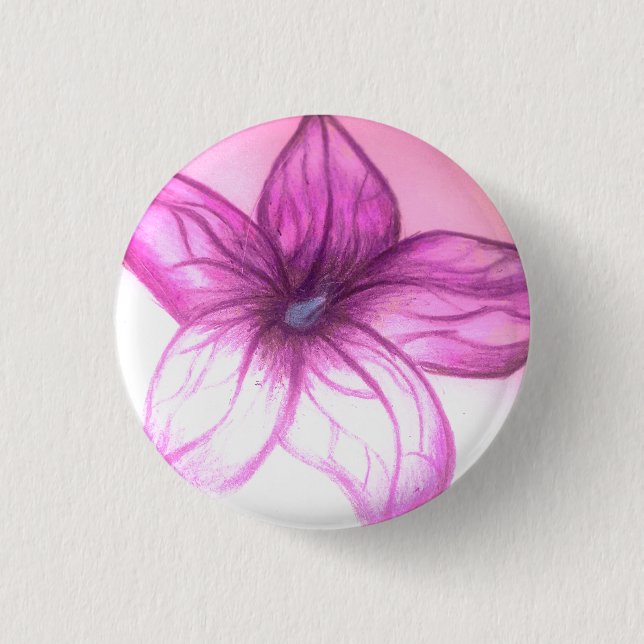 Schöne Blume Button (Vorderseite)