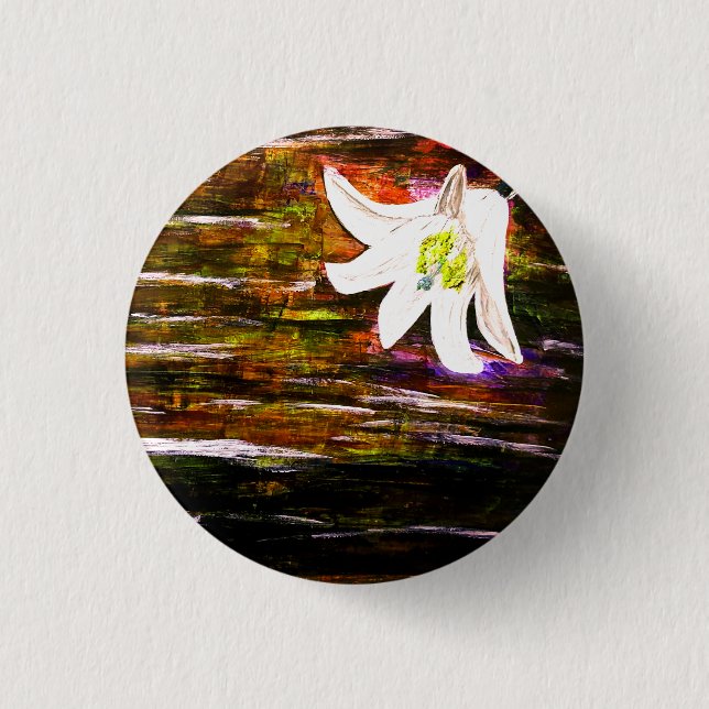 Schöne Blume Button (Vorderseite)