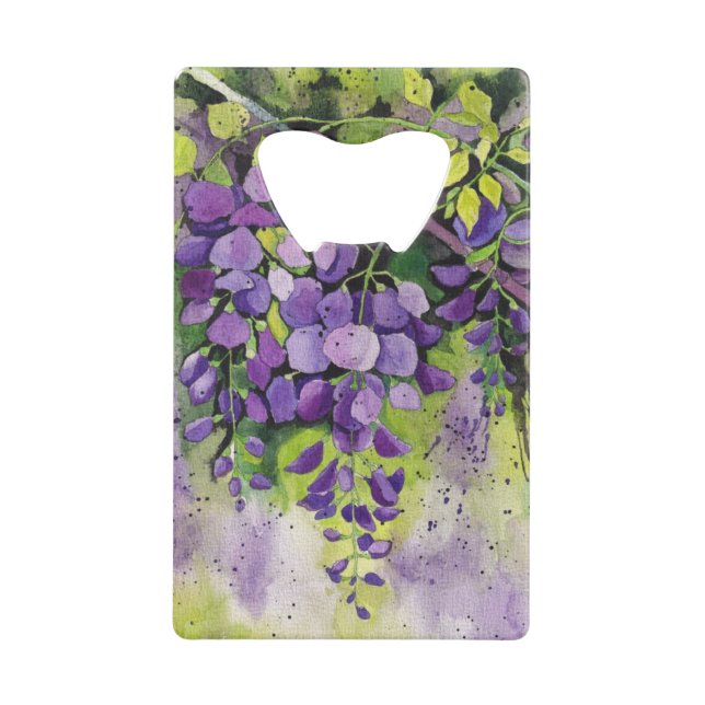 Schöne Blume der Wisteria Geldbeutel Flaschenöffner (Vorderseite)