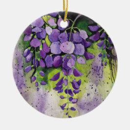 Schöne Blume der Wisteria Keramik Ornament
