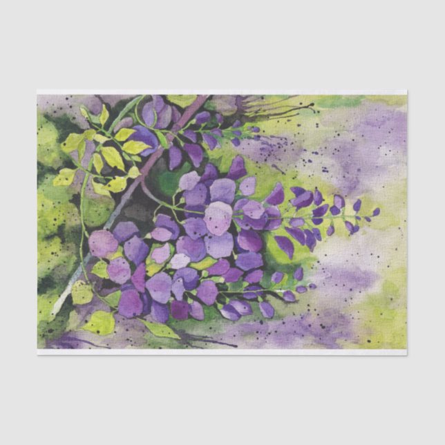 Schöne Blume der Wisteria Seidenpapier (Vorderseite)