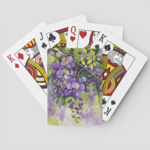 Schöne Blume der Wisteria Spielkarten