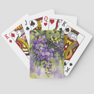Schöne Blume der Wisteria Spielkarten