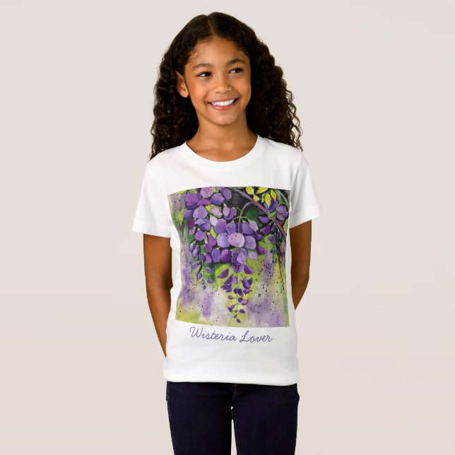 Schöne Blume der Wisteria T-Shirt (Vorne ganz)