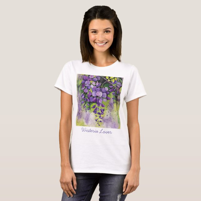 Schöne Blume der Wisteria T-Shirt (Vorne ganz)