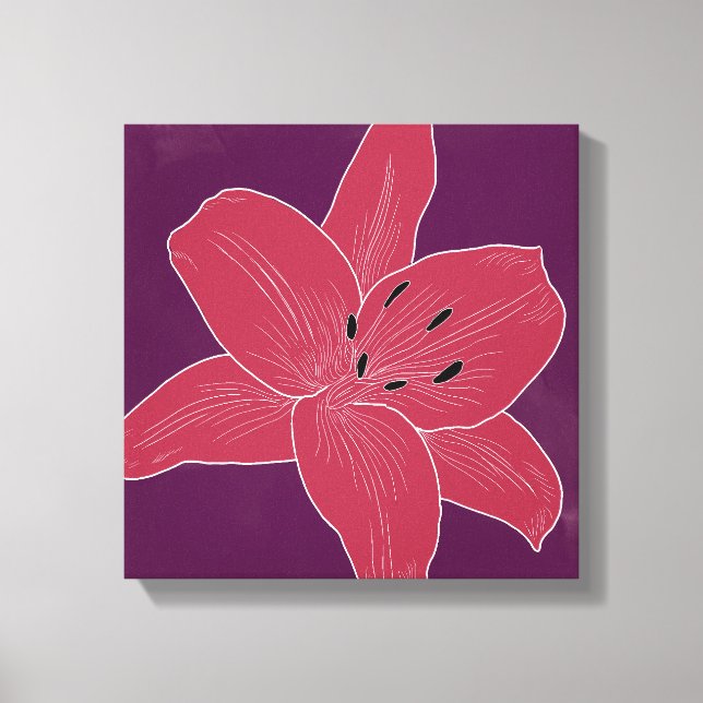 Schöne Blume Design Lily Nr. 2 Leinwanddruck (Vorderseite)