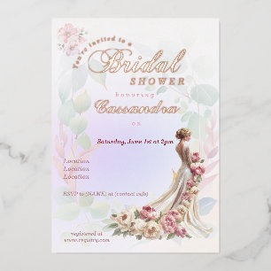 Schöne Blume Feminine Bridal Dusche Einladung