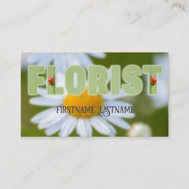 Schöne Blume für Floristen und Gartenexperten Visitenkarte (Vorderseite)