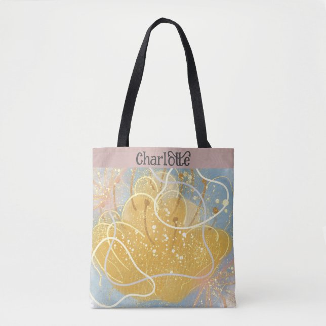 Schöne Blume in Aquarell, Tasche (Vorderseite)
